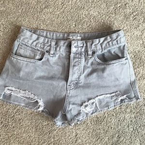 Free people button up shorts